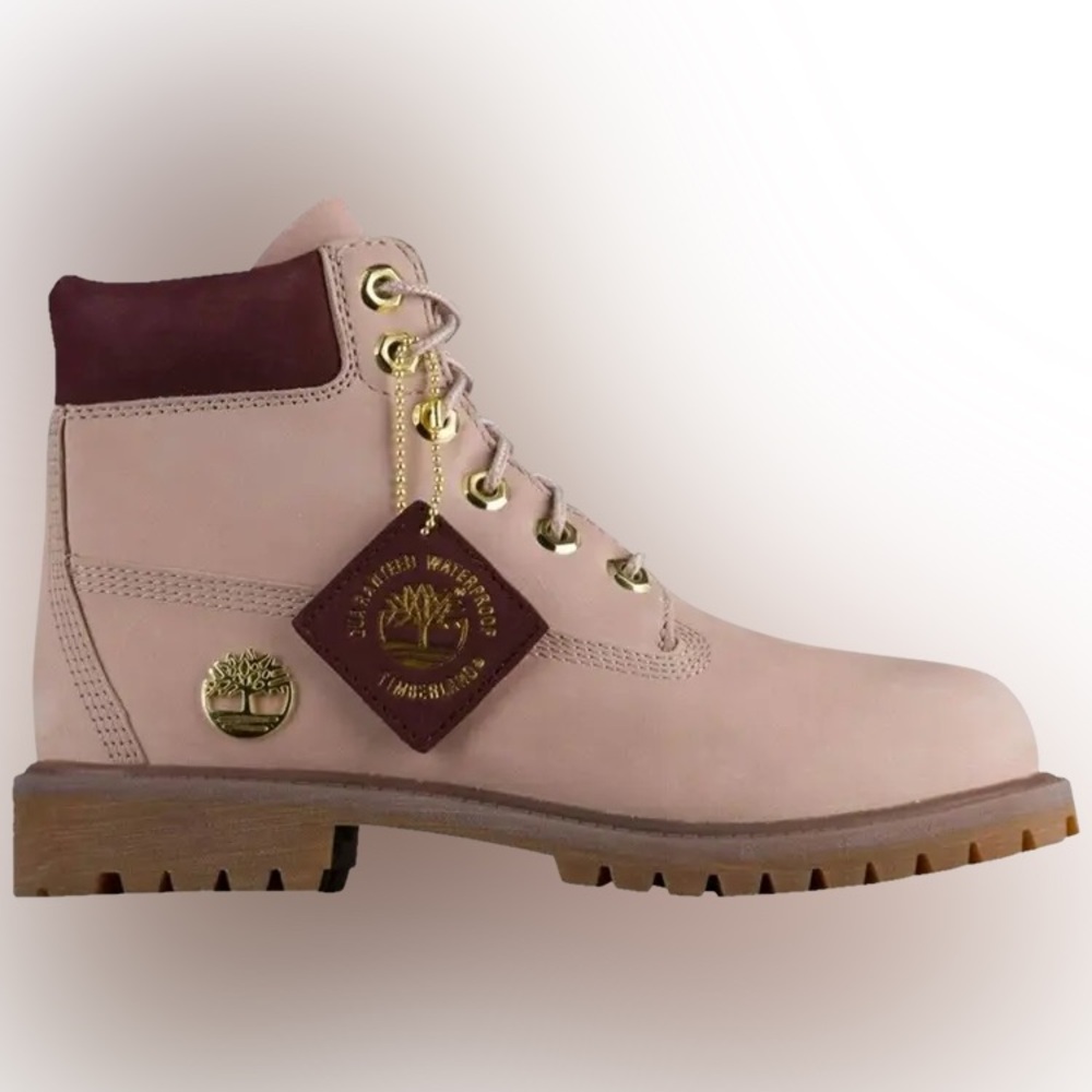 Timberland girl's/Women's Light Pink Combat Boots 37.5/7.5